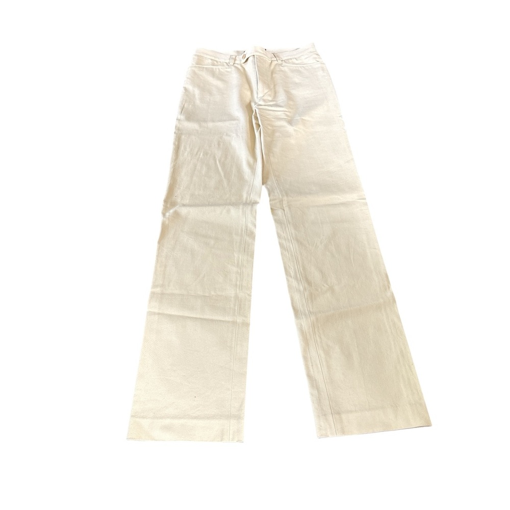 Theory light yellow Wide-Leg Pants Size 8